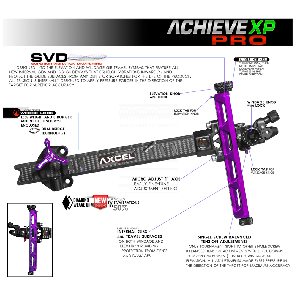 Axcel Achieve XP Pro Carbon Recurve Sight