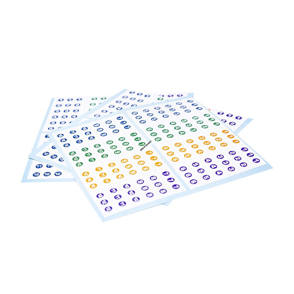  Bohning Multi Colour Wrap-Around Arrow Numbering Decals