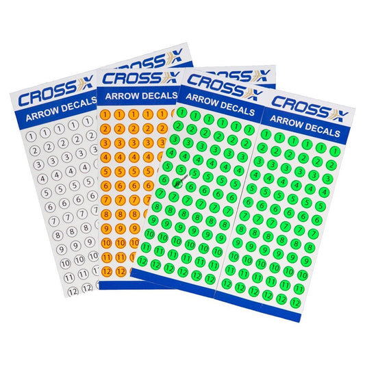  Cross-X Arrow Number Decals